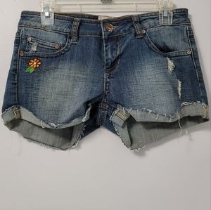 Mudd Denim Distressed Jean Shorts Juniors Size 7
